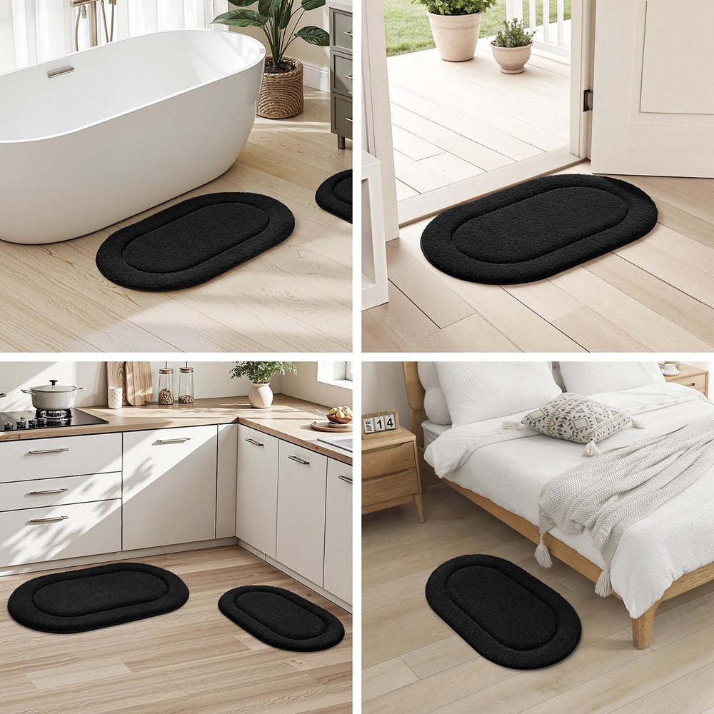 Bathroom Rugs Sets 2 Piece, Small Bathroom Rugs, Soft, Absorbent Microfiber M...