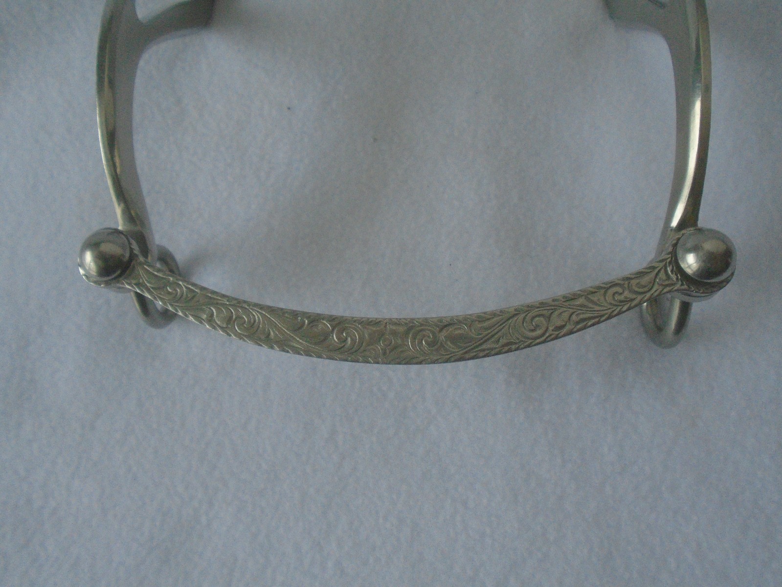 Al TIETJEN Vintage Floral Santa Maria Cheek BIT~ 5" Medium High WIDE Port Mouth