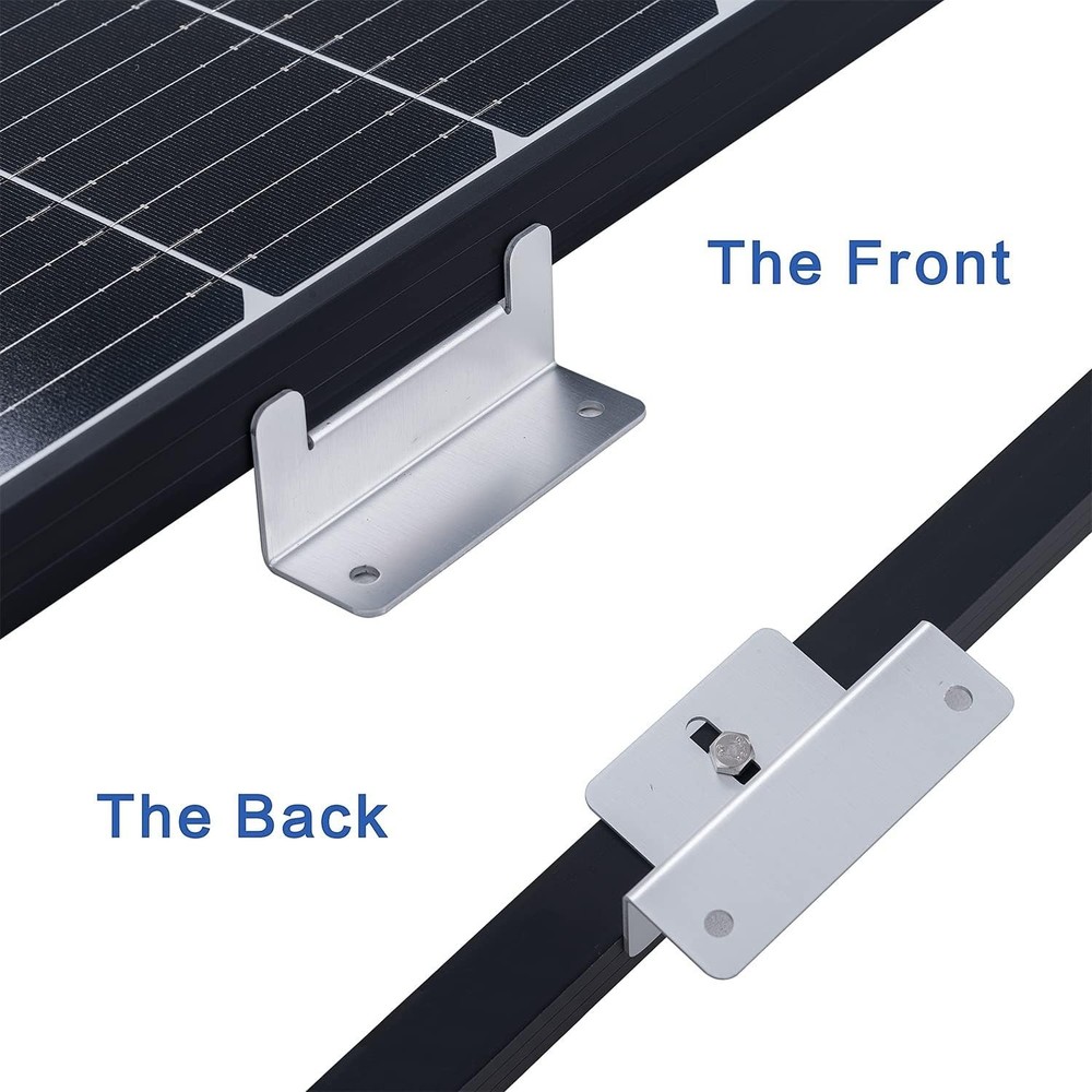 Z Brackets Solar Panel Mount - 4 Sets for RVs, Boats & Trailers Installation
