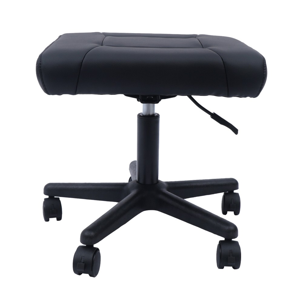 Office Foot Stool with Wheels, Height Adjustable Rolling Leg Rest Adjustable