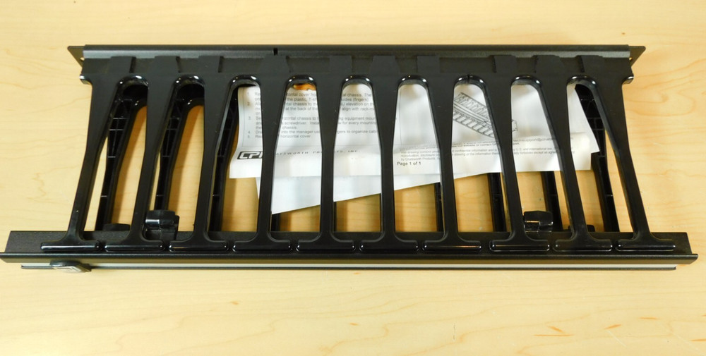 35441-701 Evolution Horizontal Cable Manager Single-Sided 1U x 19" x 8.2" Deep
