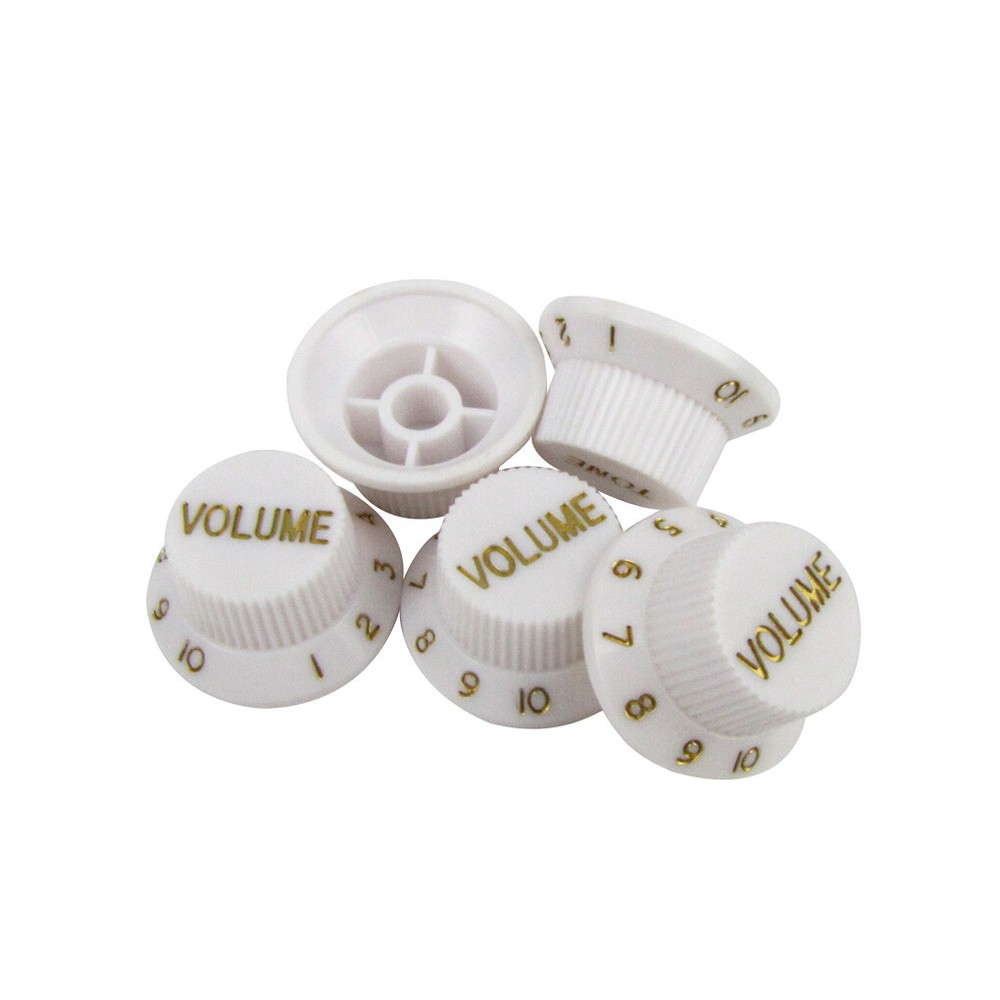 Set White ST Guitar Knobs 40 Tone & 20 Volume Knobs for FD ST Style Guitar