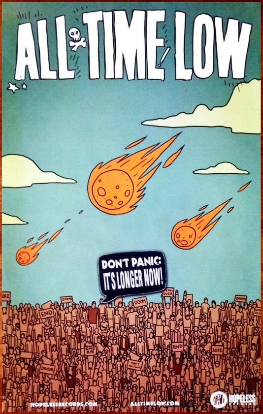 ALL TIME LOW Don't Panic It's Longer Now Discontinued Ltd Ed RARE New Poster!