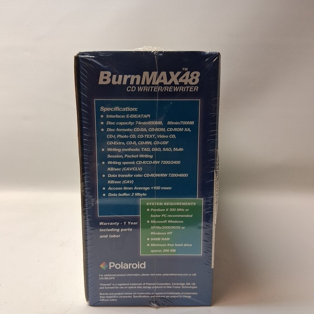 Polaroid BurnMax48 CD writer/rewriter