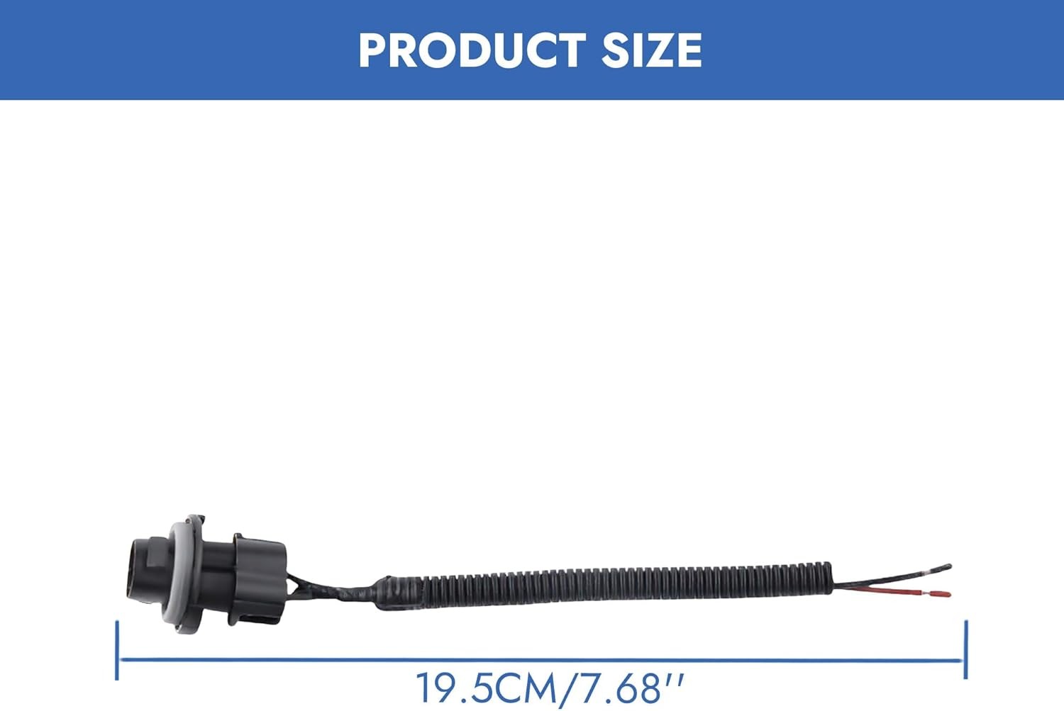 2 Pcs License Plate Light Socket Black Rear Lamp Wire Harness Assembly Compatibl