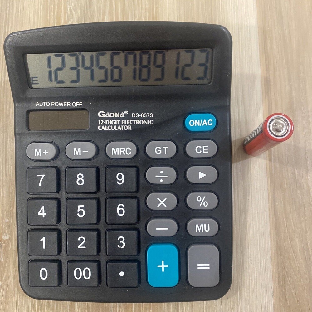 Gaona 12-Digit Electronic Calculator Tested & Works