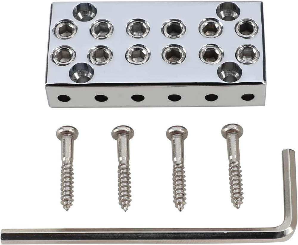 Brass Headless Guitar 6 String Locking String Bridge Nut