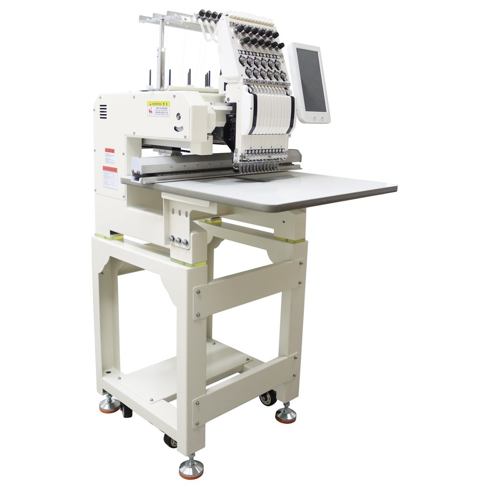12Needle Embroidery Machine Single Head8.26x17.7" Embroidery Area LCD Controller
