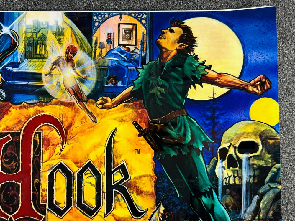 Data East Hook Pinball Machine Game Backglass Translite ORIGINAL NOS