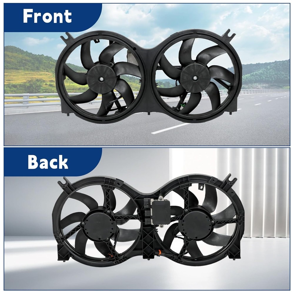 Dual Radiator Fan with Control Module Replacement for 2013-2018 Pathfinder