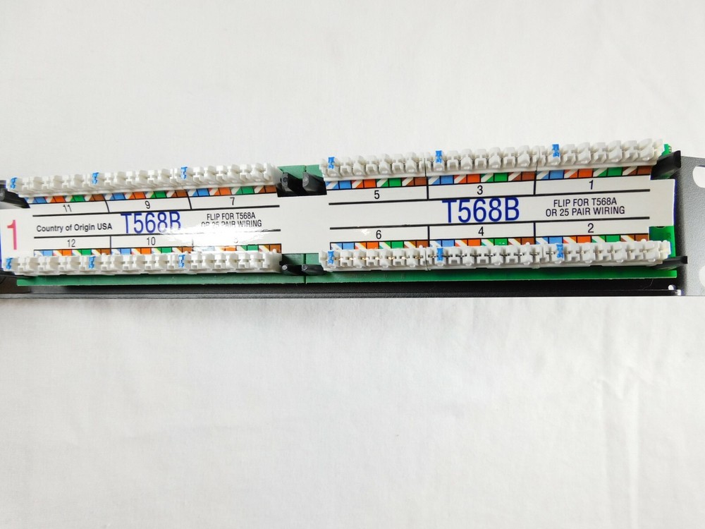 Cat5e Angled patch Panel 5G597-U24 24-Port Leviton Patch Panel Cat5e 110 Angled