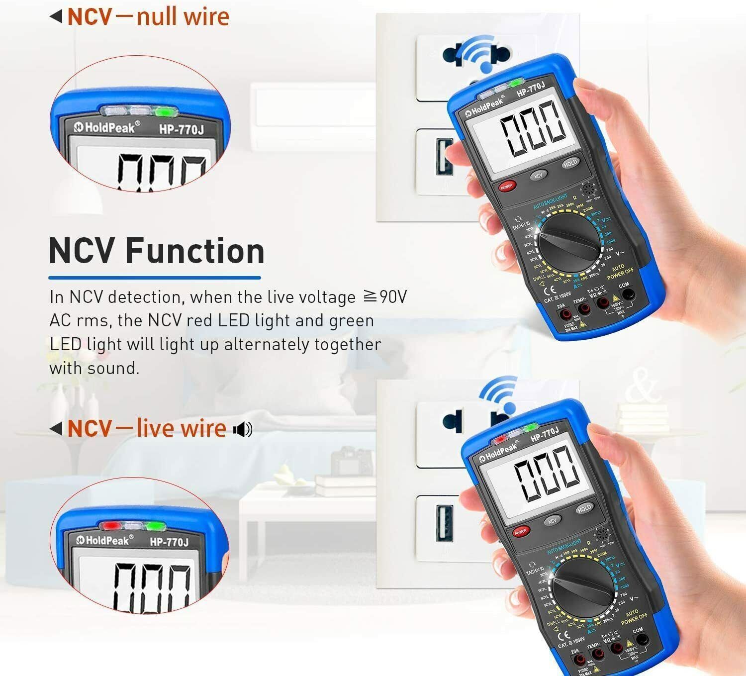 Automotive Multimeter Engine Analyzer Tacho Dwell Meter 50~10000 RPM 4/5/6/8CYL