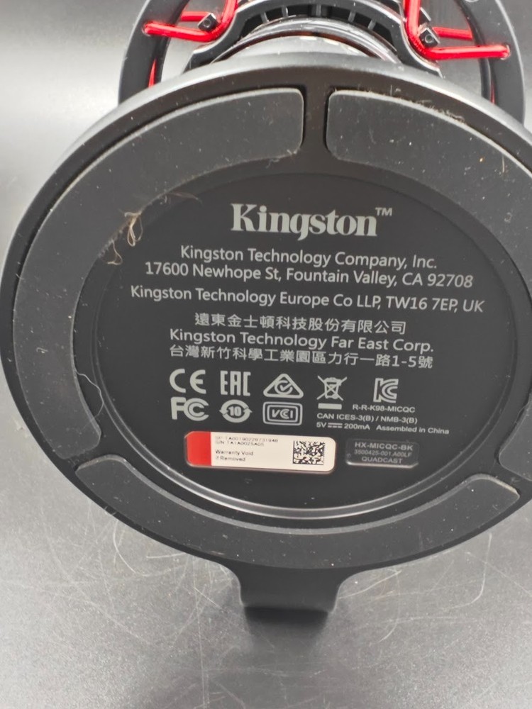 HyperX QuadCast Microphone Black/Red Used Working