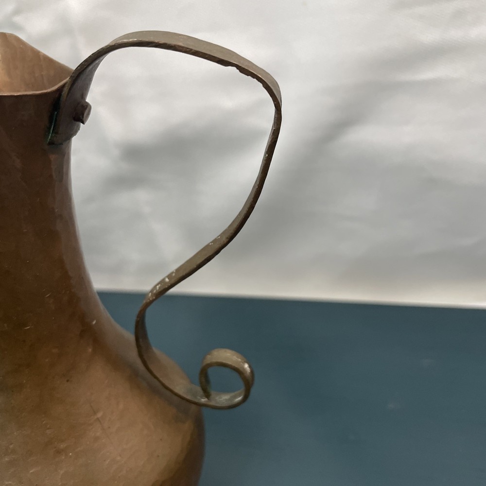 2 vintage, hand-hammered copper pitcher Primitive Rustic Decor