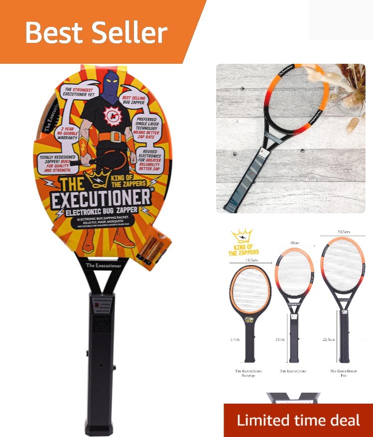 Compact Indoor & Outdoor Bug Zapper - Powerful Electric Fly Swatter Racket