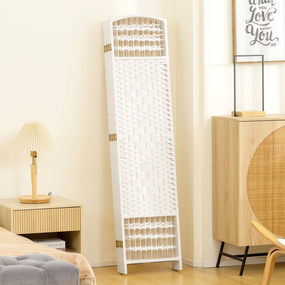 8 Panel Room Divider Folding Privacy Screen 5.6' Room Separator