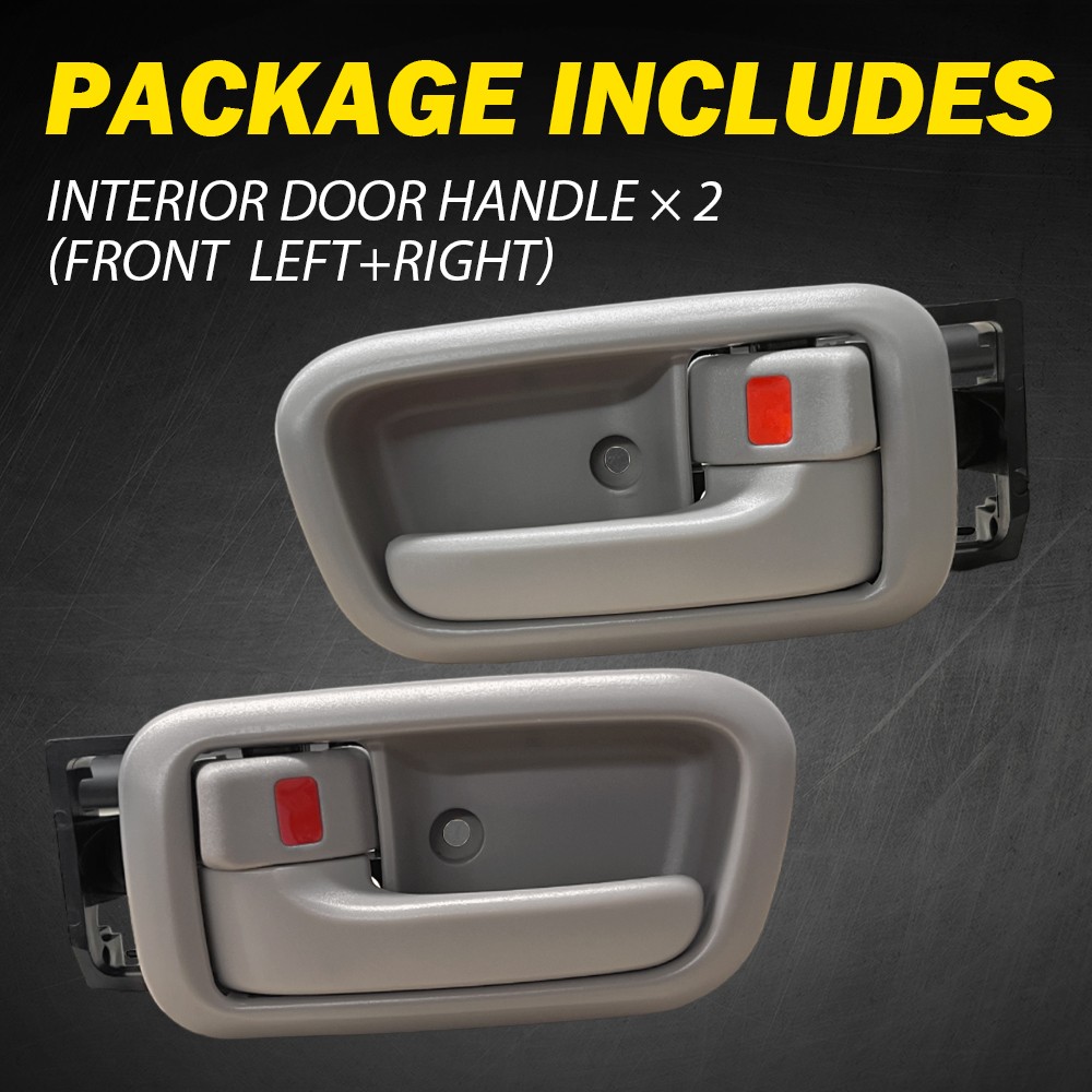 Inside Door Handle & Bezels Front LH RH Side For 00-06 Toyota Tundra Beige 2PC
