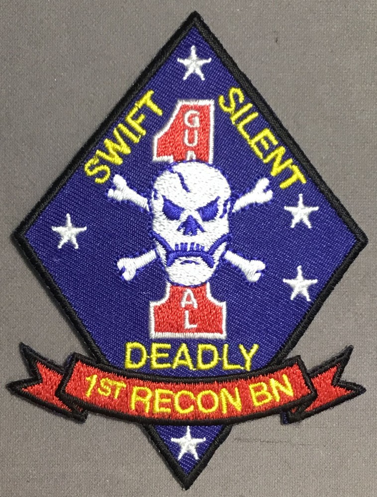 USMC Marines 1st Recon Battalion Swift Silent Deadly licensed patch
