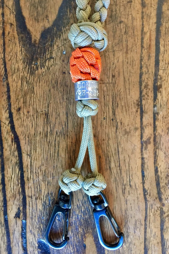 Custom Paracord Hunt Test Lanyard Orange & Tan