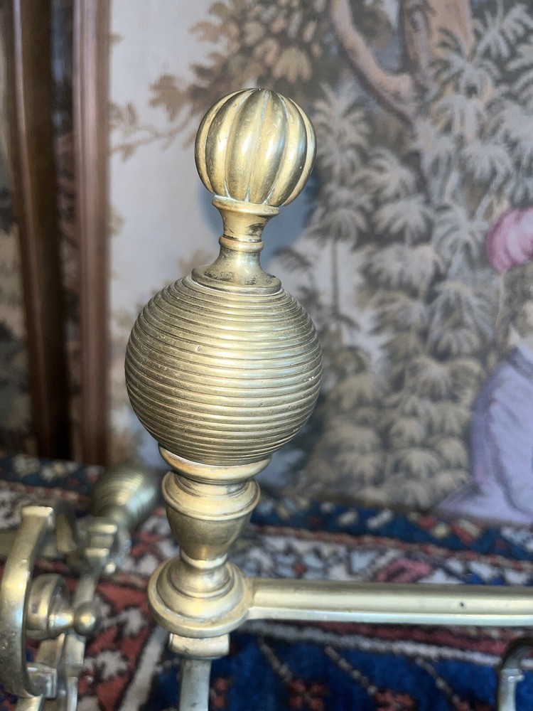 Solid Brass Vintage Andirons i
