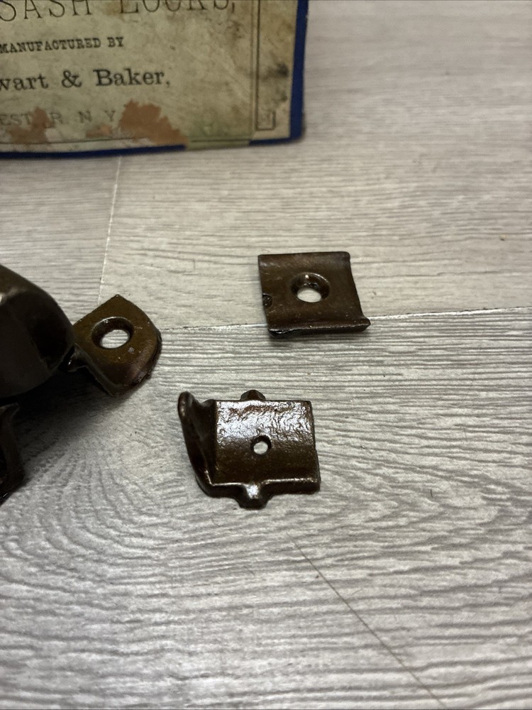 Antique Automatic Sash Locks Window Locks Full Case Byam, Stewart & Baker NY