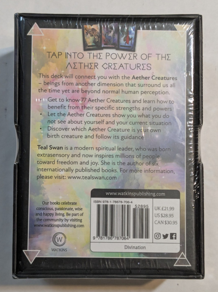 ONE Aether Creatures Oracle - 72 Cards & Guidebook - Teal Swan