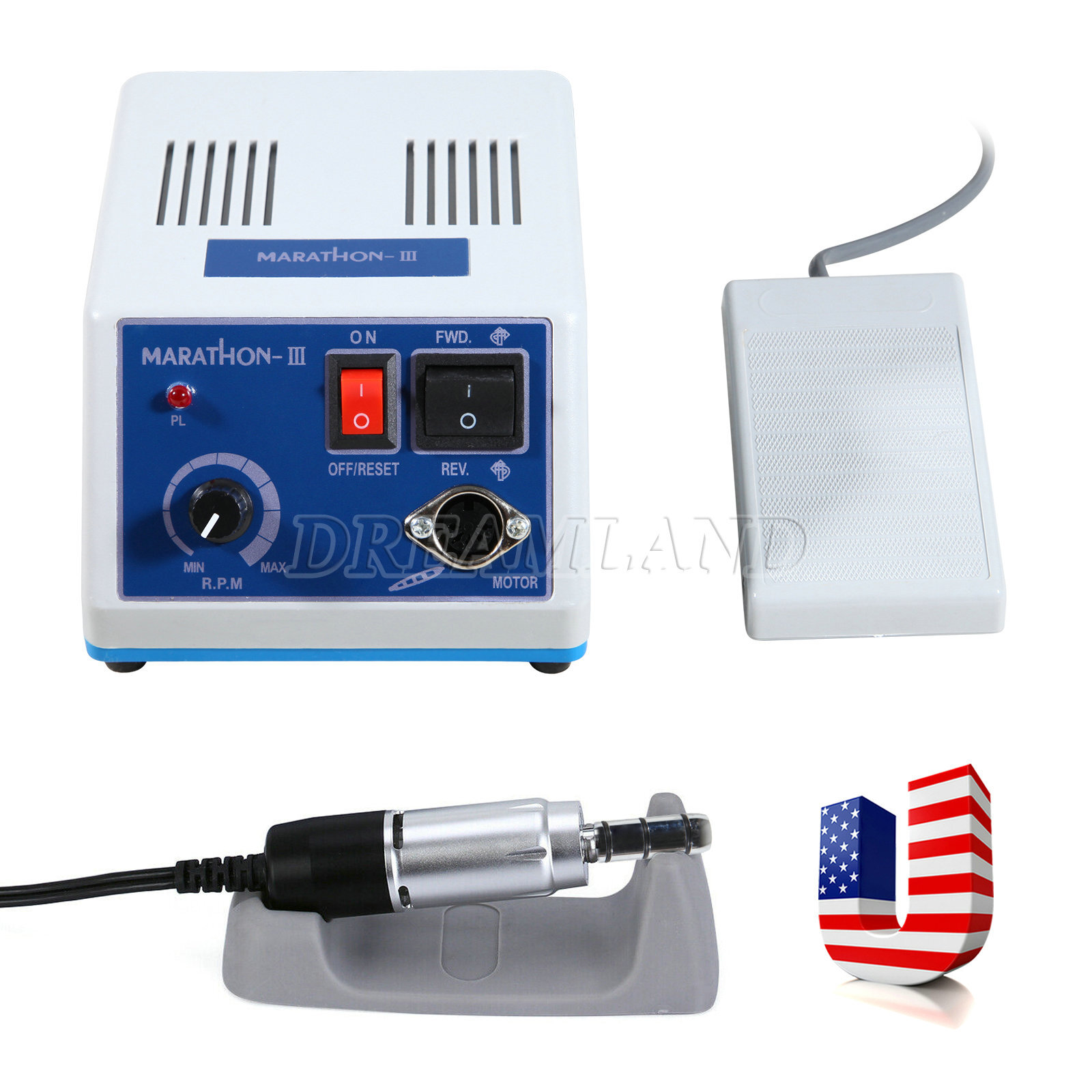 Dental Lab Marathon Electric Micromotor Polishing Unit + 35K rpm Motor Handpiece