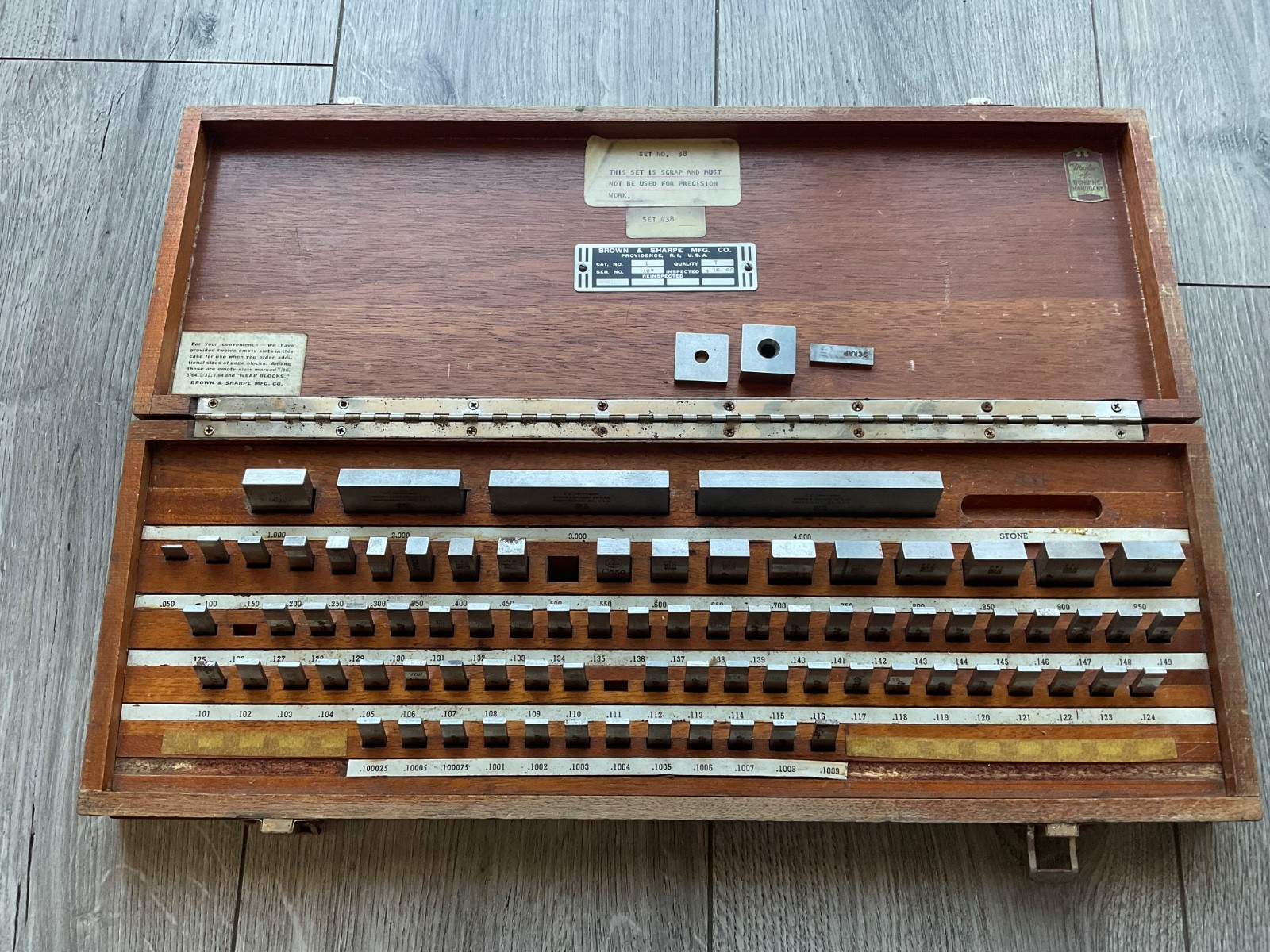 Johansson Brown & Sharpe 84 pieces Gage Set - Scrap only, Missing 3, Extra 3