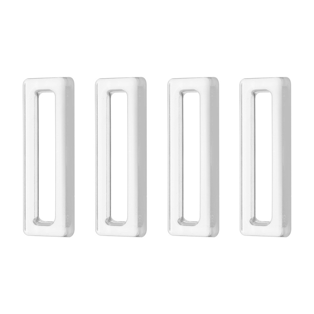 4Pcs PU Self-Adhesive Pulls, 2.95" Rectangle Clear Recessed Finger Pulls