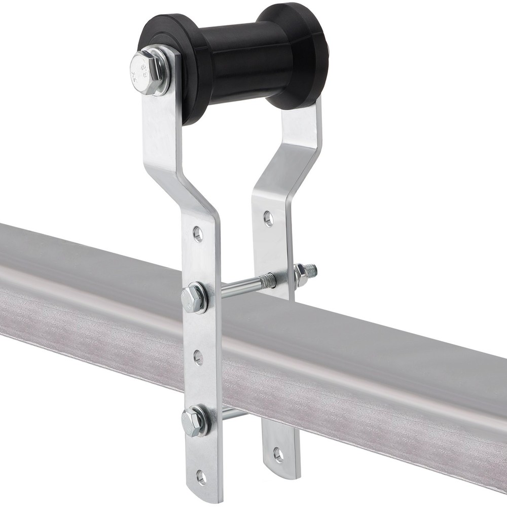 4" Adjustable Rubber Keel Roller with Panel Bracket Assembly for 2" Wide Tongue