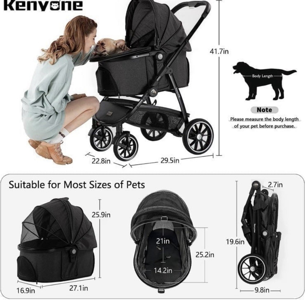 Kenyone Pet Stroller (Removable Cabin Model C510)