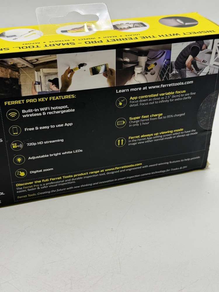 Ferret Pro Wireless Inspection Camera & Cable Pulling Tool - Multipurpose