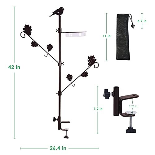 Deck Pole Porch Multihook Bird Feeder Hooks For Deck Kit With Feeder Polyester A