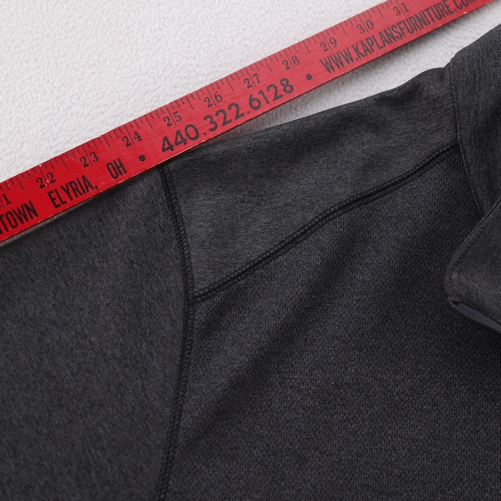 Pebble Beach Performance Mens Large Charcoal Gray Heathered 1/4 Zip Pullover