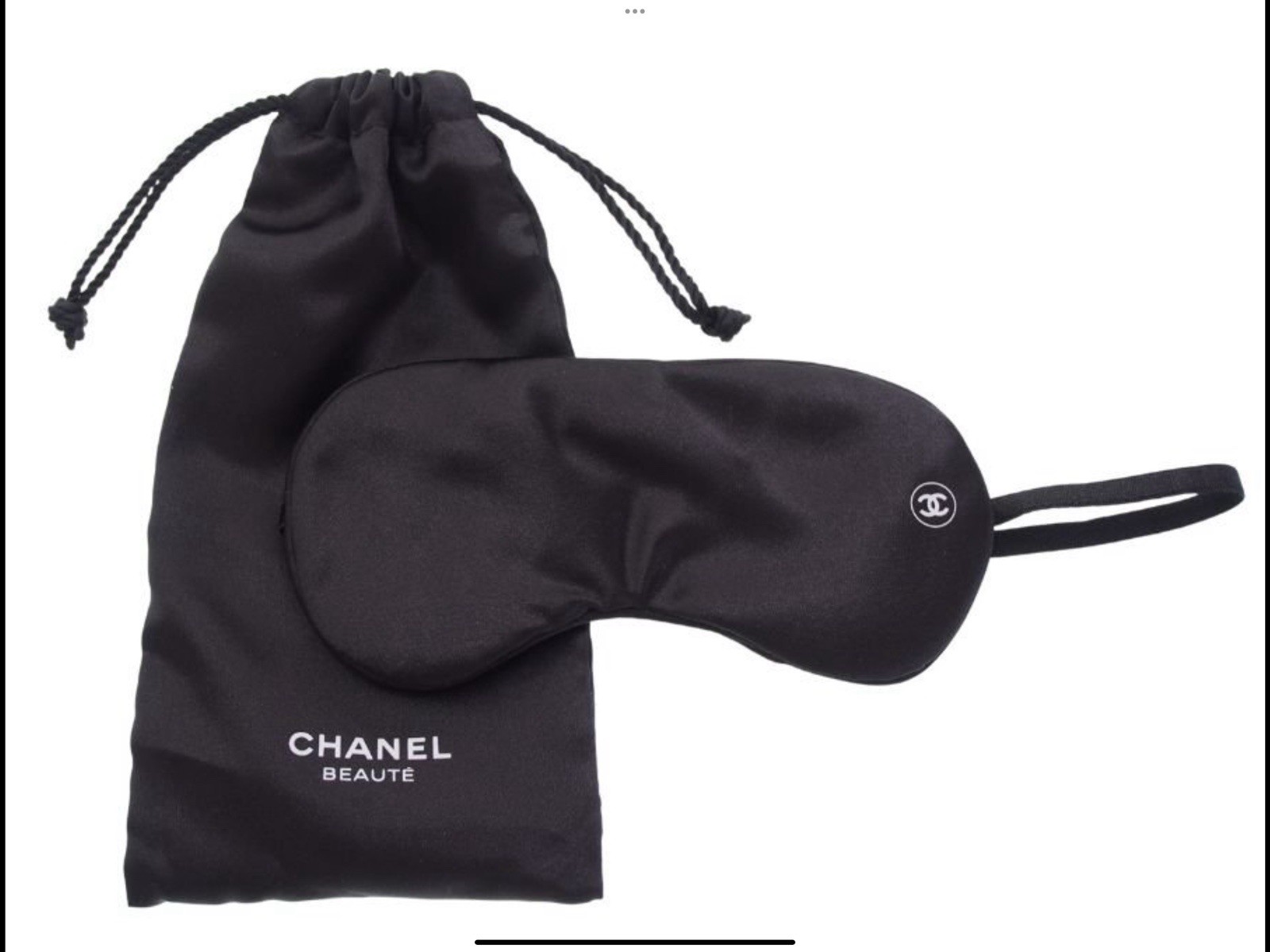 NIB - Chanel Silk Sleep Mask Black - Chanel Beauté Gift - 🎁 🎄🎅🏼
