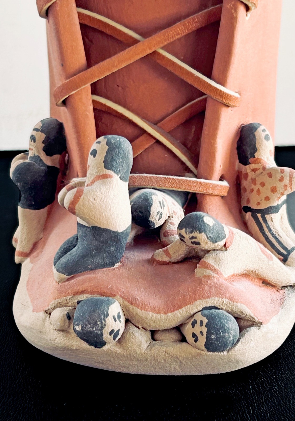 Jemez Pueblo Storyteller Pottery Figure Moccasin Boot Diane Lucero Damaged C610