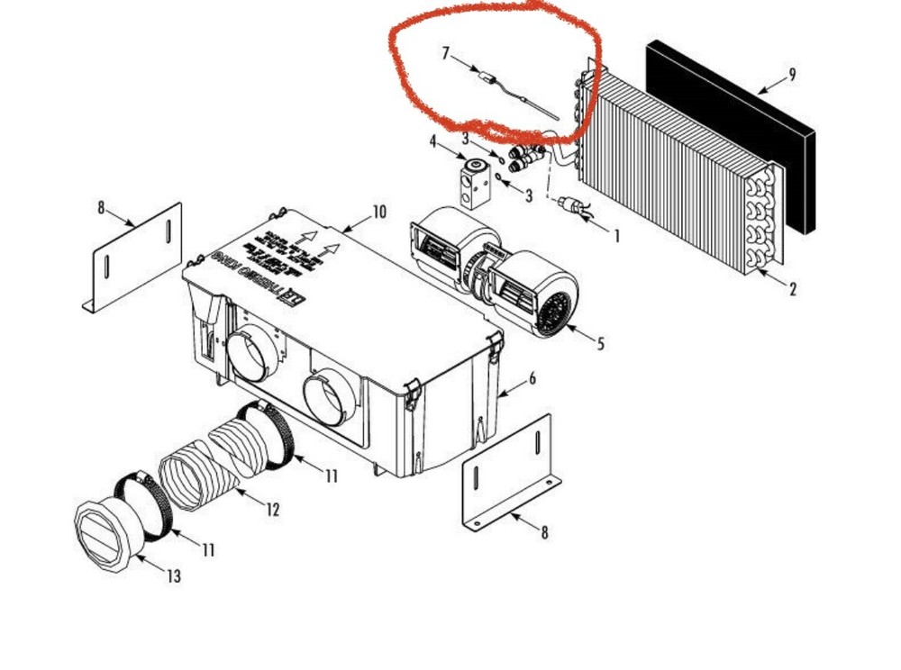 thermo king tripac evolution evaporator coil temperature sensor