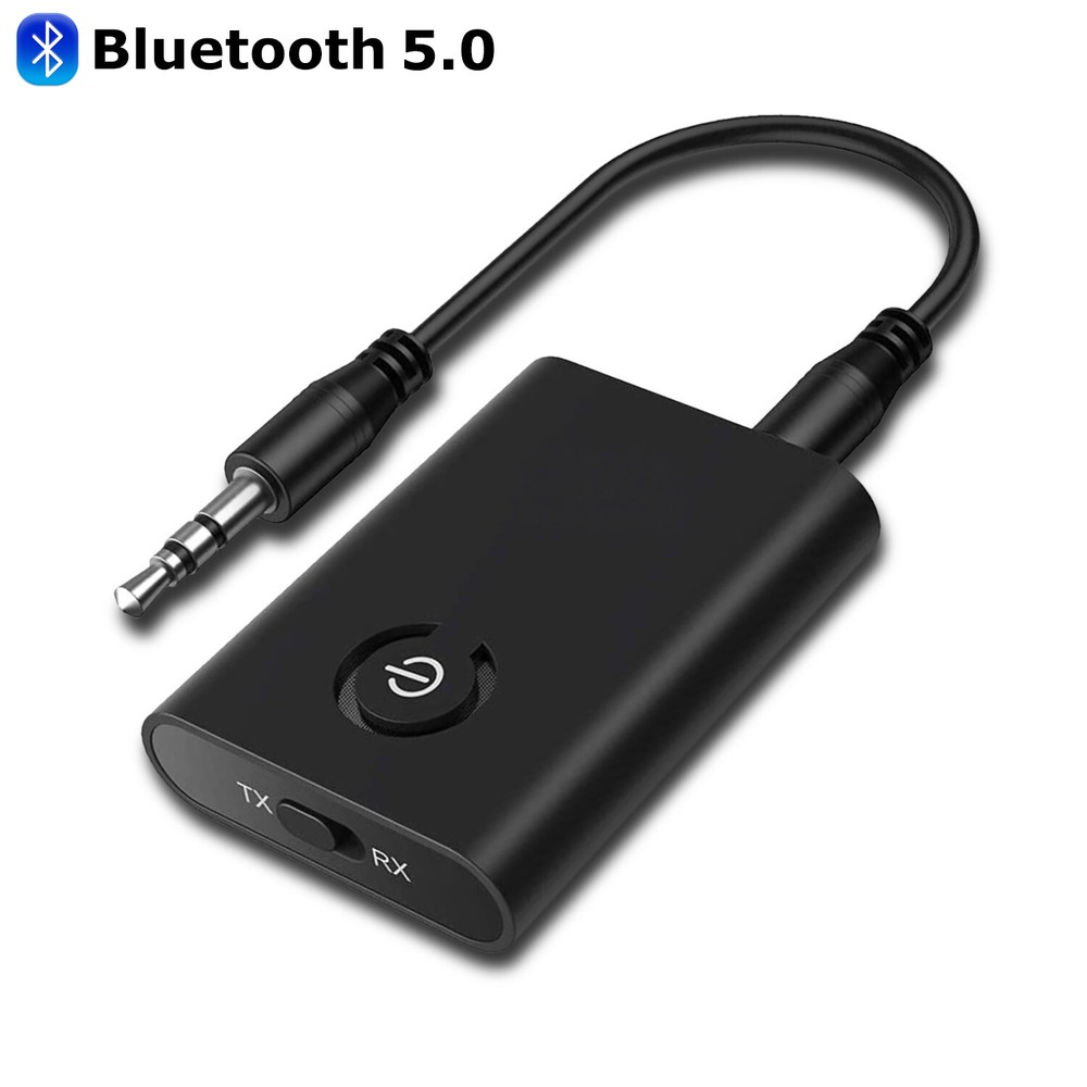 Bluetooth 5.0 Transmitter Receiver 2 IN 1 Wireless Audio 3.5mm Jack Aux Adapter