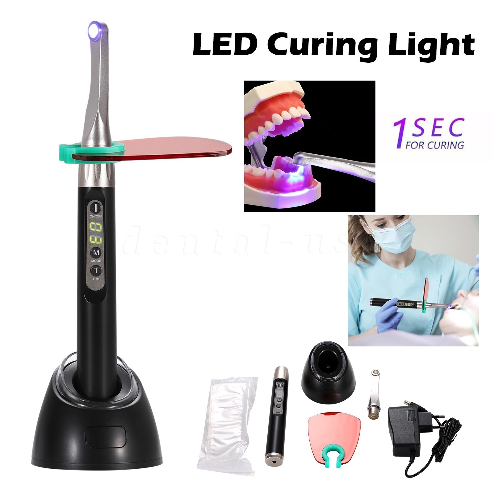 Woodpecker Style iLED Dental Curing Light Lamp 1 Sec Resin Cure 2500mw/c㎡ FDA
