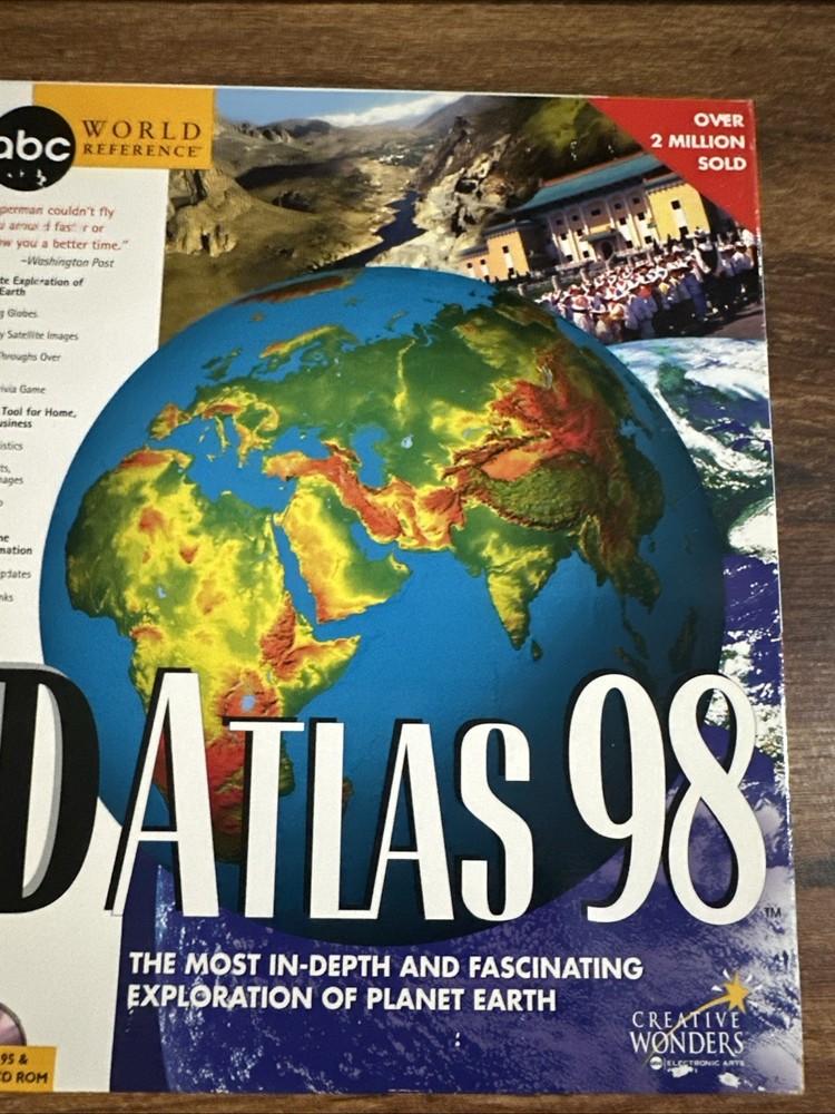 3D Atlas 98 PC Software Creative Wonders Big Box