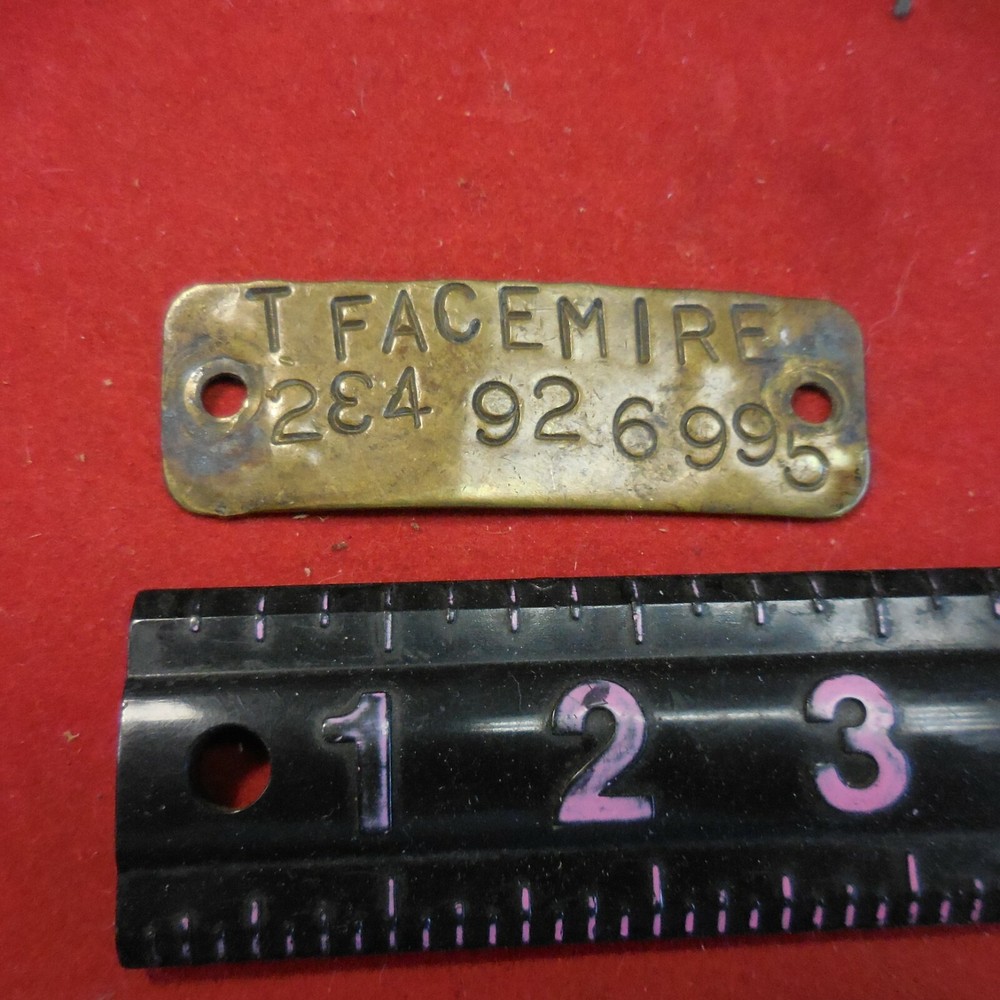 VINTAGE COAL MINING BRASS TAG & CARDS