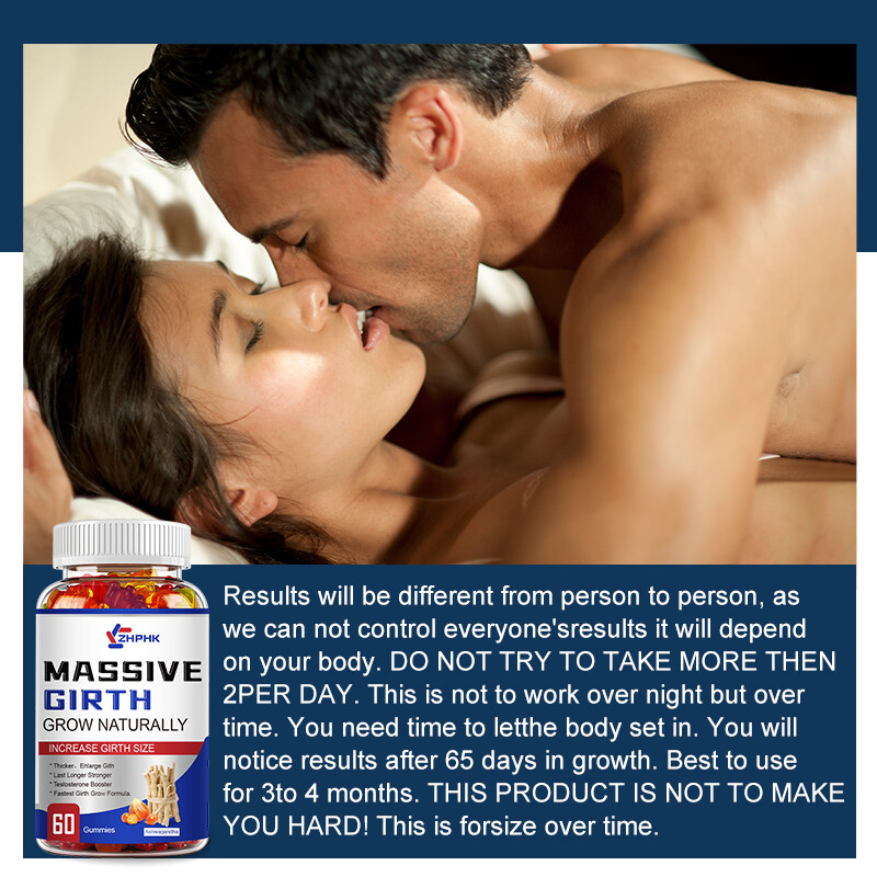 Testosterone Booster Massive Girth Grow, Libido Thicker,Men's Enhanced Gummies