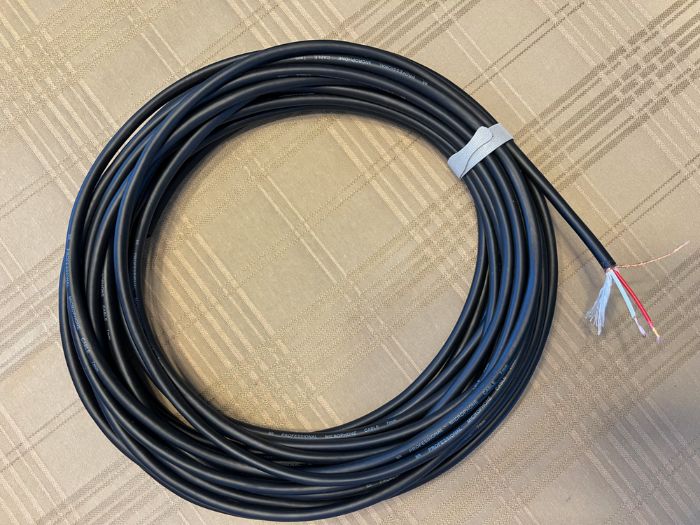 PROFESSIONAL MICROPHONE AUDIO CABLE BLACK - 50ft BULK