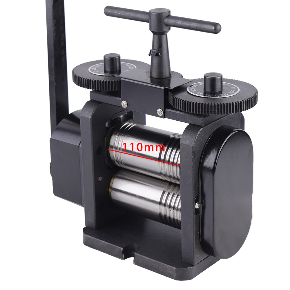 110mm Manual Rolling Mill Machine Wire Flat Pattern Sheet Metal Jewelry Tool US