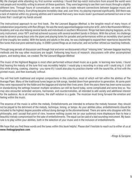 Hal Leonard Bagpipe Tune Book