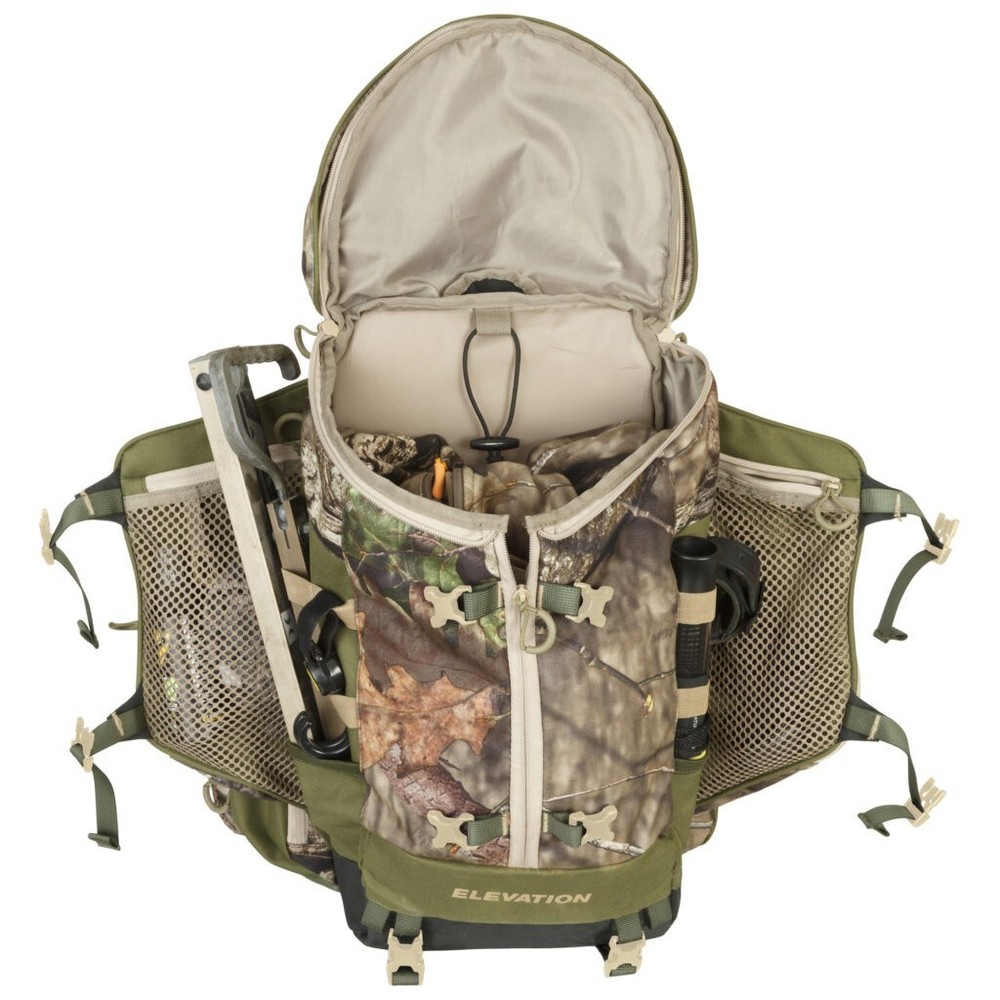 Elevation Canopy Tri-Zip 1200 Backpack (Green/Tan)