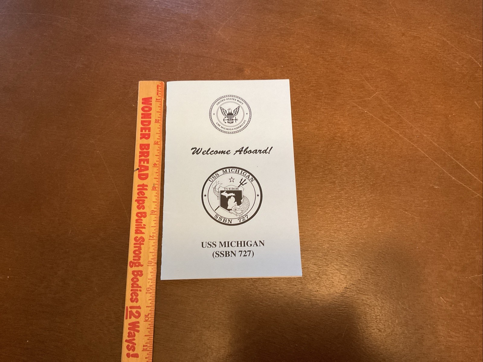 Welcome Aboard USS MICHIGAN SSBN 727 Handout Pamphlet Vintage