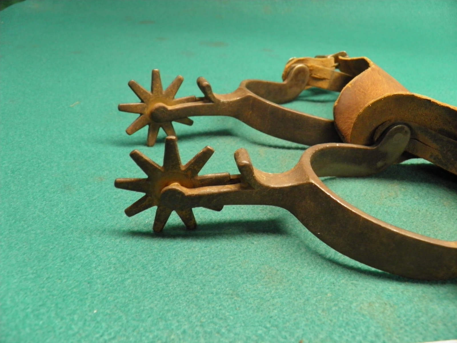 NICE OLD VINTAGE PAIR OF CROCKETT WESTERN COWBOY SPURS
