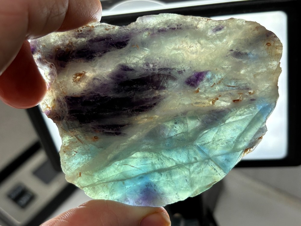Fluorite slab Cabbing Lapidary Combo Ship Avail