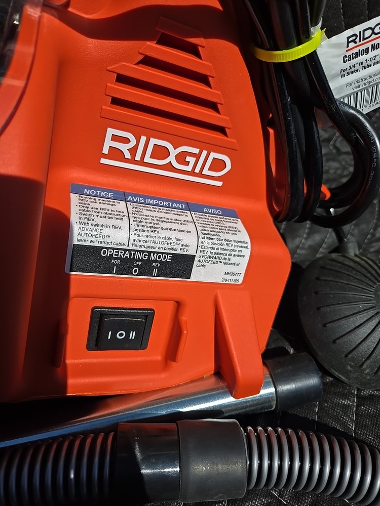 RIDGID PowerClear Drain Cleaning Machine - Red/Black